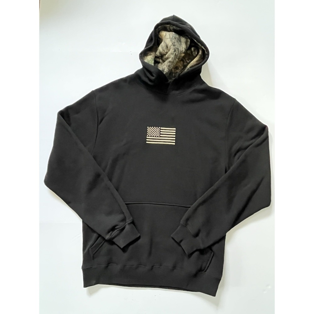 Buck Wear Men's Sz M Hoodie Fleece Graphic Large Embroidered Deer On Back Hunt